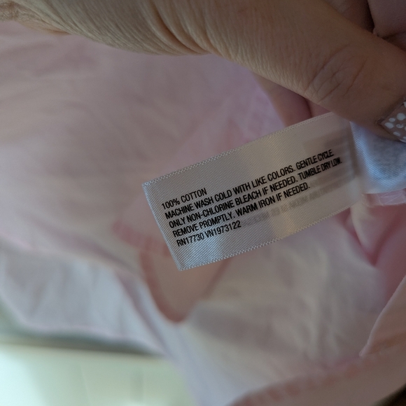 Universal Thread Oversized Long Sleeve Collared Button-Down Shirt - Light Pink L - Picture 7 of 7